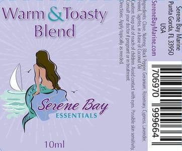 The Warm and Toasty blend label, showing the full ingredient list